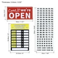 thumbnail image 2 of Uxcell Business Hour Sign Adhesive with Number Sticker and Open/Close Door Hanger Yellow 1 Set, 2 of 6