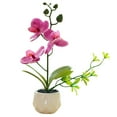 thumbnail image 1 of Flor falsa de doble horquilla, simulación de phalaenopsis, decoración creativa de bonsái pequeño, planta artificial en maceta, planta verde, 1 of 5