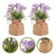 thumbnail image 2 of 2pcs Artificial Flowers Plastic Orchid Arrangements In Pots For Garden Decor, 2 of 3