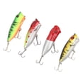 thumbnail image 4 of 4 Uds señuelo cebo duro plástico y acero inoxidable ojos realistas 3D Señuelos de Pesca duros cebo con anzuelos triples para pescar, 4 of 10
