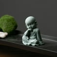 thumbnail image 2 of Lanfini Small Wise Buddha Monk Figurines Ornaments Statues See Speak Hear No Evil, 2 of 9