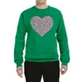 thumbnail image 2 of Wild Bobby, Pink Ribbon Heart, Breast Cancer Awareness, Unisex Crewneck Graphic Sweatshirt, Kelly, Small, 2 of 5