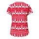 thumbnail image 3 of Tops de Mujer Tops de Uniforme de Trabajo Blusa de Bolsillo Con Cuello en V de Manga Corta A La Moda Con Estampado Navideño Odeerbi  ODB179412, 3 of 4