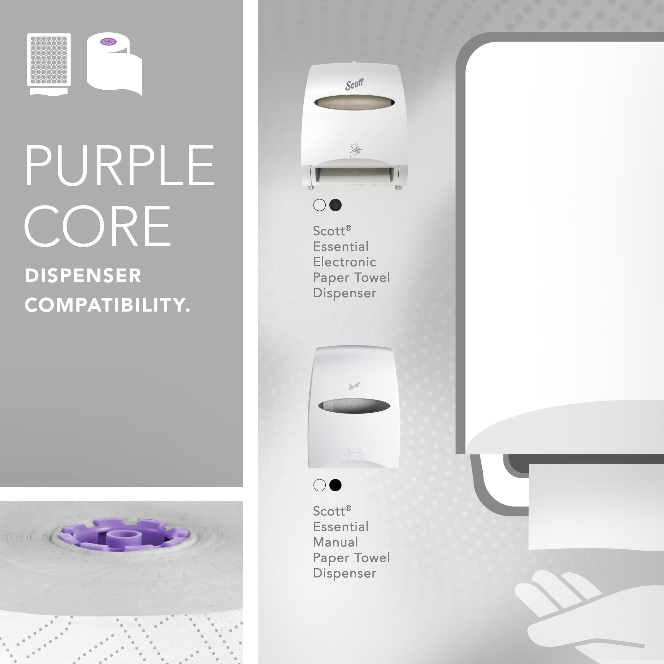 Scott® Professional High-Capacity Hard Roll Paper Towels, Bulk (02001), Hardwound, Elevated Design, Absorbency Pockets, Fits Purple Core Dispensers (6 Rolls, 950' Each)