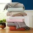 thumbnail image 2 of 100% Cotton Waffle Weave Bed Blanket | Soft Breathable and Lightweight Blanket for All-Season | Perfect for Layering | Brielle Collection (Full/Queen Charcoal), 2 of 4