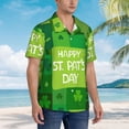 thumbnail image 5 of Happy St.Pat'S Day Hawaiian Shirts For Men, Summer Short-Sleeve Relaxed-Fit Button-Down Shirts Small, 5 of 9