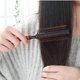 thumbnail image 5 of Cepillo de pelo de cerdas suaves y redondo para peinar, secador de pelo, rizador, herramienta de peinado, mini peine ondulado para cabello para mujeres y hombres, 1 unidad, negro, 5 of 5