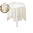 thumbnail image 1 of Floral Lace Fabric Tablecloth, Lace Fabric Table Cloth for Square Tables, Wrinkle Resistant Lacecloth, Patterned Scalloped Tablecloth for Wedding Party Dinning Holiday, 1 of 5