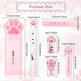 thumbnail image 2 of Juego de PapeleríA con Forma de Pata de , 6 Piezas, Kit Estacionario de Kawaii, Sacapuntas, Borrador RetráCtil, Cinta Correctora y Regla, 2 of 5