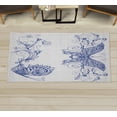thumbnail image 1 of Spring Decorative Rug, Butterfly with Floral Mandala Pattern Bohemian Design with Butterfly Wings, Quality Carpet for Bedroom Dorm and Living Room, 6 Sizes, Navy Blue, by Ambesonne, 1 of 1