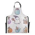 thumbnail image 6 of Yayeee Chief Kitchen Apron with Pockets for Cooking Water Resistant Unisex Adjustable Neck Strap, White Halloween Ghost, 6 of 7