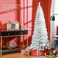 thumbnail image 4 of HOMCOM Snow Flocked Pencil Christmas Tree with Realistic Branch Tips White, 4 of 10