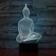 thumbnail image 3 of Yoga Sit Buddha Lights 3d Led Lamp 7 Colorful Acrylic Lamp As Home Decorations, 3 of 4