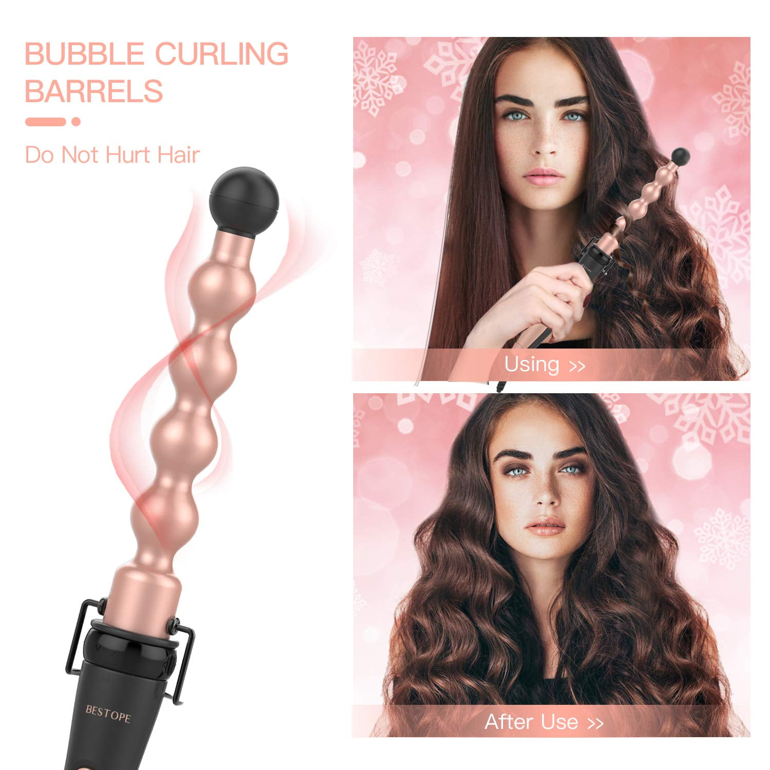 L'Ange Le Perle Bubble Wand Curling Iron Hair Tool tourism.sg.gov.lk