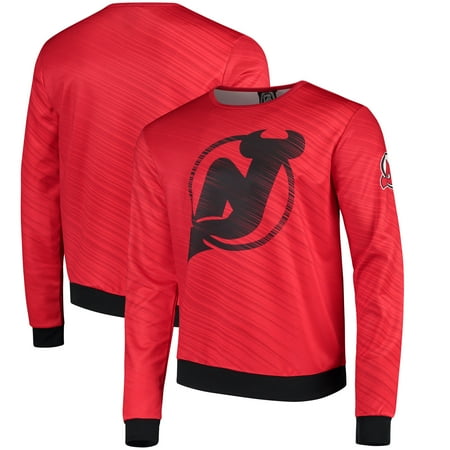 - New Jersey Devils Static Rain Printed Sweatshirt - Red