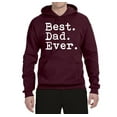 thumbnail image 2 of Wild Bobby,Best. Dad. Ever. Cool Idea, Father's Day, Unisex Graphic Hoodie Sweatshirt, Maroon, 2XL, 2 of 3