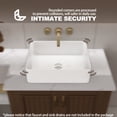 thumbnail image 3 of Vessel Sink Rectangle 19 Inch Bathroom Sink,Rectangular Modern Above Counter Bathroom Sinks White 19x15 Inch Porcelain Ceramic Vessel Vanity Sink Art Basin, Glossy White, 3 of 8