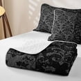 thumbnail image 4 of Homewish Gothic Horror Skull Quilt King,Retro Damask King Coverlet Set,Halloween Duvet,3 Pieces, 4 of 7