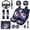 Purple Butterfly, variant on KUIFORTI Lightning Skull Car Seat Cover Set Easy to Install Set 14 Pcs Full Set Car Accessories with Lanyard Keychain Holder Easy to Install Wear-Resistant Fit Car SUV Auto