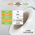 thumbnail image 2 of MMBM Extended Core Stretch Wrap 10" x 1000' 4 Rolls 80 Gauge Clear Cast Plastic Film for Wrapping Pallets Boxes, 2 of 7