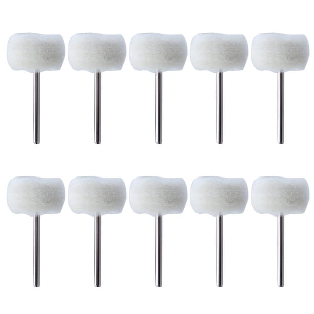 JShteea Cepillo Abrasivo para Pulir Lana Con Vástago 3 Mm Herramienta Pulido (20 Piezas)