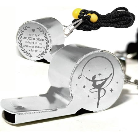 Sports Coach Whistle Stainless Steel Referee Whistle Metal Loud Crisp Emergency Whistles with Lanyard