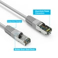 thumbnail image 2 of 0.5ft (0.2M) Cat5E Shielded (FTP) Ethernet Network Booted Cable 0.5 Feet (0.2 Meters) Gigabit LAN Network Cable RJ45 High Speed Patch Cable, Gray (8 Pack), 2 of 2