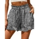 thumbnail image 1 of SAYOO Pantalones florales femeninos, pantalones cortos cortos de cintura alta de ocio SAYOO  moda, 1 of 2