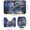 thumbnail image 3 of 4Pcs Fantasy Book Shower Curtain Set with Rugs, Toilet Lid Cover and Bath Mat, Moon Star Snow Tree Forest Blue Bathroom Curtains Decor Shower Curtains, 72" x 72", 3 of 8
