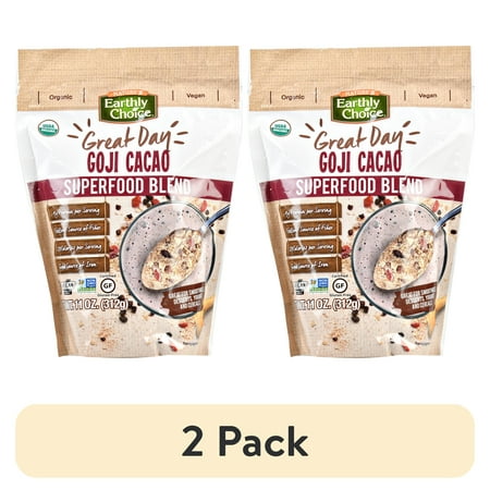 (2 pack) Healthy Choice Delicious Nature's Earthly Goji Cacao bag Keto Vegan and Gluten Free , 11oz