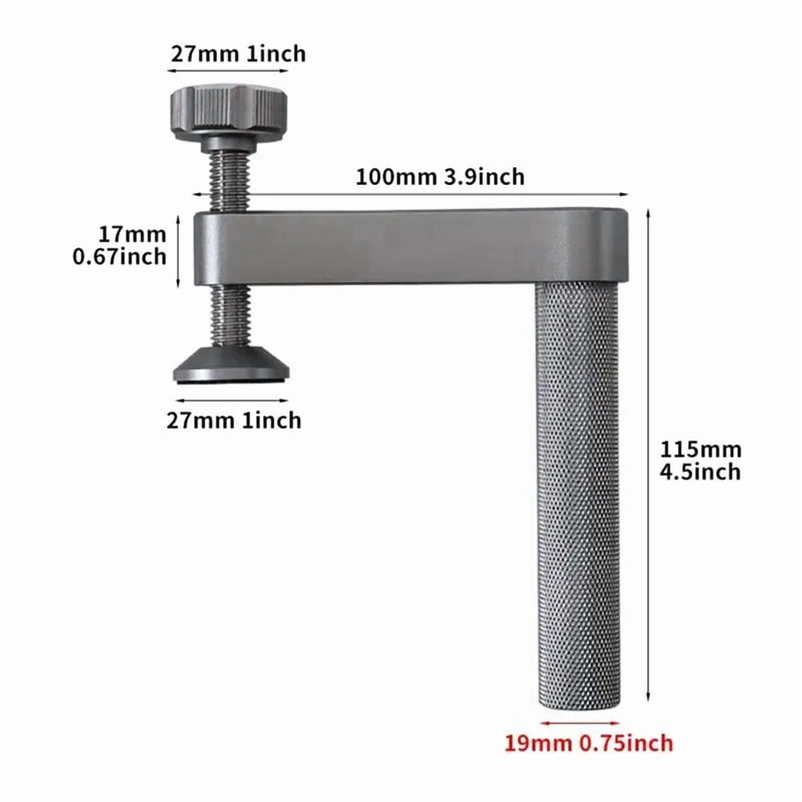 2pcs Bench Dog Clamp with Non-Slip Pad 19mm Hold Down Clamp Aluminum Adjustable Table Clamps for Woodworking Tool,2 x Bench Dog Clamp,Grey