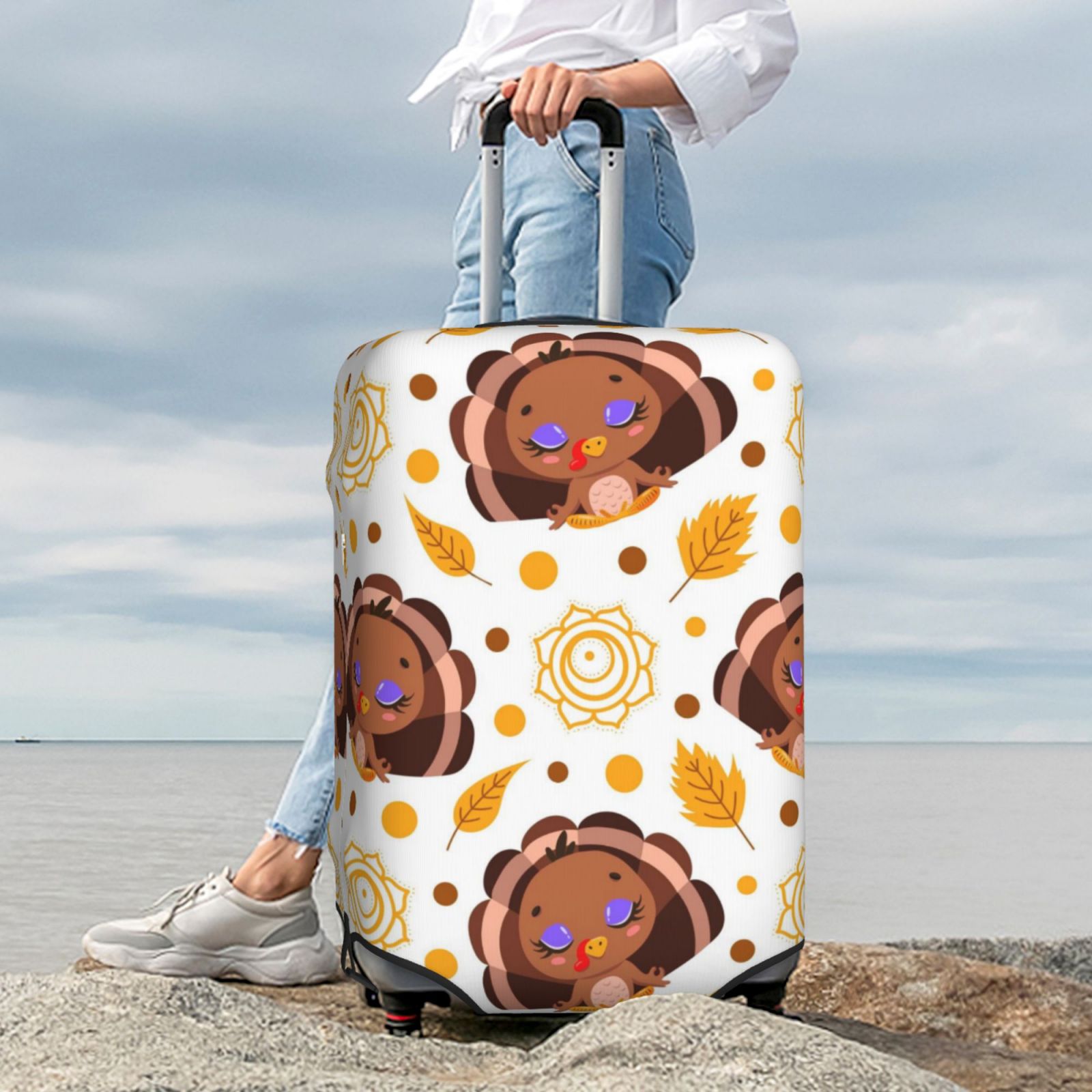 Chaqlin Copertura Valigia Elastica Con Stampa Tigre – Proteggi Il Tuo Bagaglio Da Sporcizia E Graffi – Taglie S, M, L (Adatta Da 18 A 28 Pollici)