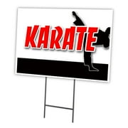 KARATE 18"x24" Yard Sign & Stake | Advertise Your Business | Stake Included Image On Front Only | Made in The USA
