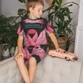 thumbnail image 4 of Balery Ribbon With Angel Wings Conjunto de Pijama Infantil de Manga Corta con Estampado – Ropa de Dormir de Algodón Suave-Large, 4 of 6