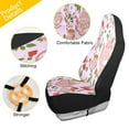 thumbnail image 4 of Polka dot tea party floral print Car Seat Cover 2 Piece Set Saddle Blanket Carseat Universal Fit for Vehicle Sedan SUV, 4 of 5