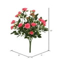 thumbnail image 2 of Vickerman 15"  Artificial Hot Pink Mini Diamond Rose Bush., 2 of 3