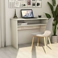thumbnail image 1 of vidaXL Desk High Gloss White 90x50x74 cm Engineered Wood, 1 of 4