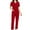 Red, variant on BiZtdJrK Scrubs for Women Set Medical Nursing Uniforms V Neck Short Sleeve Scrub Tops and Pants Two Piece Sets with Pockets Birthday Gift Red S