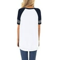 thumbnail image 4 of SHIBEVER Summer T Shirts for Women Short Sleeve Tops Casual Cute Crew Neck Tunic Tops Loose Fit Fashion Ladies Blouse Tops White, 4 of 6