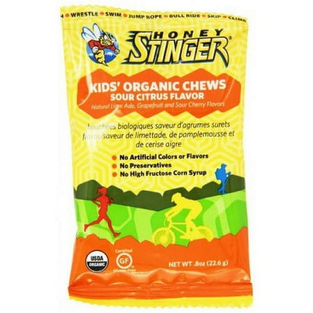Honey Stinger Kids' Organic Energy Chews, Sour Citrus Flavor, .8 OZ (Pack of 12)