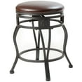 thumbnail image 6 of eHemco Swivel Metal Kitchen Counter Height Barstool with Upholstered Faux Leather Seat, 24 Inches, Black, Set of 2, 6 of 6