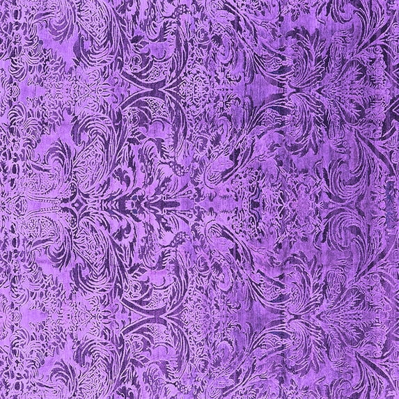 Ahgly Company Indoor Square Oriental Purple Industrial Area Rugs, 8' Square