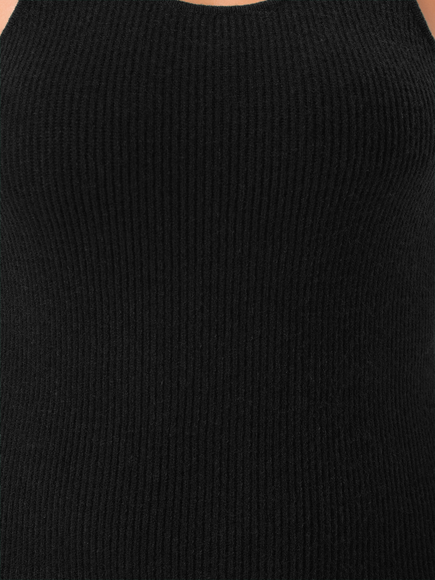 DARING DIVA Plus Size Sweater Crew Neck Sleeveless Midi Tank Dress 1X Black