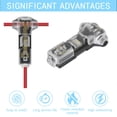 thumbnail image 5 of T Tap Wire Splice Connectors for 18-22 AWG Wires - 3 Way 1 Pin Solderless Low Voltage Splice Connectors, No Stripping Required (10 Pack A), 5 of 6