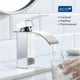 thumbnail image 1 of Grifo para lavabo de baño contemporáneo, monomando, diseño en cascada, temperatura ajustable con núcleo de válvula de cerámica, acabado en cromo pulido para una fácil limpieza, 1 of 5