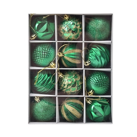 

Apmemiss Christmas Balls Clearance 6cm12pc Christmas Ball Gift Box Painted Set Christmas Tree Decoration Pendant Holiday Window Layout Christmas Centerpiece