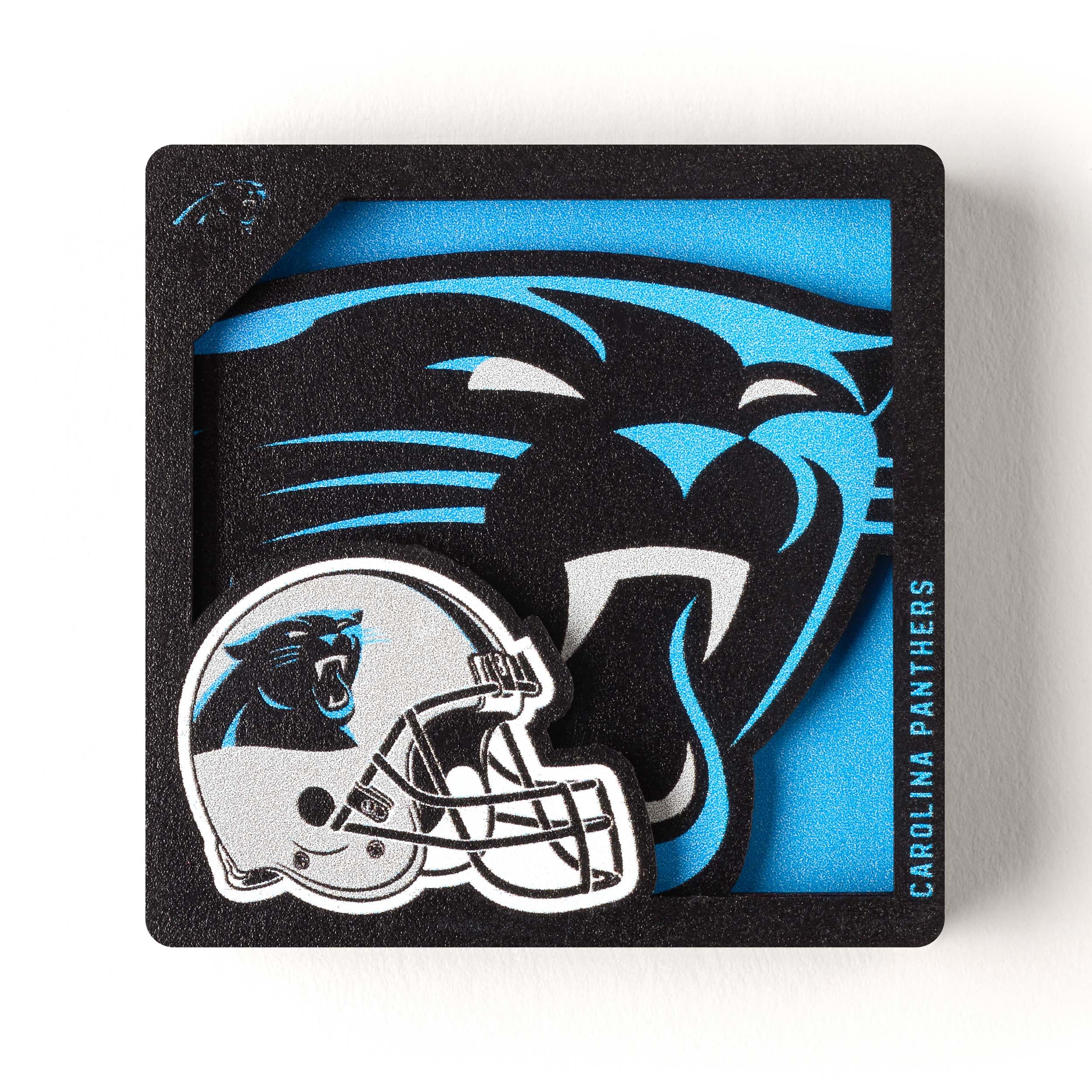 YouTheFan NFL Carolina Panthers 3D Logo Series Magnet