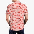 thumbnail image 5 of Xecao Cute Mushroom1 for Mens' Casual Short Sleeve Button-Down Polo Shirts for a Classic Golf Look, 5 of 9