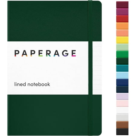 Lined Journal Notebook (Dark Green) 160 Pages Medium 5.6 in x 8 in - 100 GSM Thick Paper – Hardcover Journaling Notebook for Work School & Note Taking