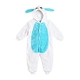 thumbnail image 2 of Boys Girls Rabbit Animal Onesie Hooded Full Zip Plush Jumpsuit with Ears & Tail Casual Sizes,18-24 Months, 2 of 4
